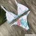 Amiley Women Printing flower Padded Bra Beach Halter Bikini two pieces Set Swimwear M White M